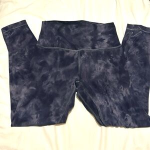 Lululemon Align High Rise Pant 25” Leggings Diamond Dye True Navy Women’s 6